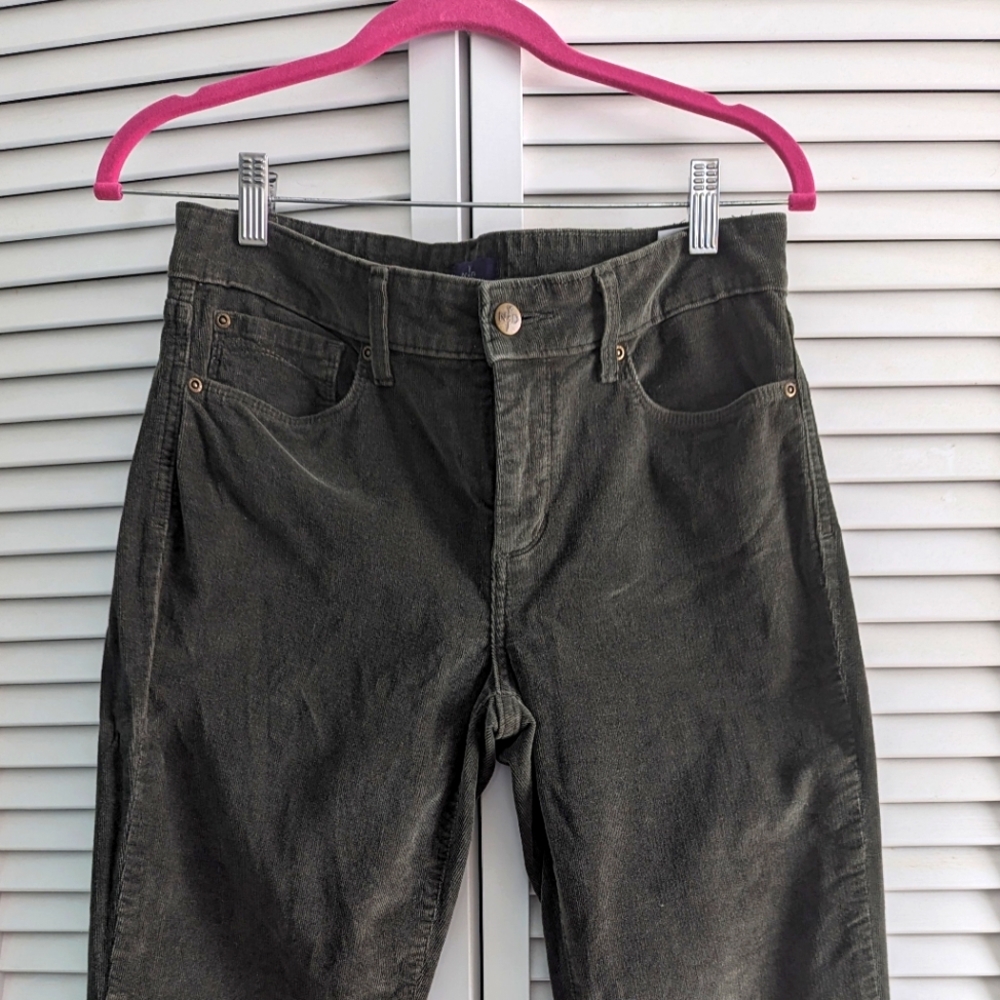 NYDJ olive corduroy boot cut pants s:4